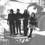 Black and white collage of images of four-piece Cat Piss.